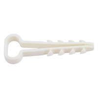 Дюбель-хомут для крепления прямоугольного кабеля КРЕП-КОМП цвет-белый 12х6 100шт дх126