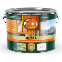 Влагостойкая защитная лазурь для древесины PINOTEX ULTRA NW (белый; 9 л) 5803330