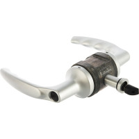 Замок с ручкой HOPPE HCS A1530 Atlanta F1-2 серебристый, без фальца, A=35-45mm, backset 60мм 65430