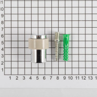 Дверной упор DOORLOCK DL DS004 CR полированный хром, 23/29 мм, высота 40 мм, серая резина 74230
