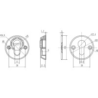 Накладная декоративная броненакладка DOORLOCK DL DEF5512 SN матовый никель, А=53-82мм 73371