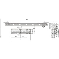 Доводчик DOORLOCK DL100S size 3 со скользящей тягой, серебристый, с функцией Hold Open 75513
