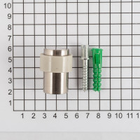 Дверной упор DOORLOCK DL DS004 SN матовый никель, 23/29мм, высота 40мм, серая резина 74231