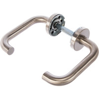 Гарнитур DOORLOCK DL 038/F-S9/55 PZ U-form Rt нерж. сталь, универс. монтаж, розетка 55мм, шпиндель 9мм 73308