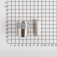Дверной упор DOORLOCK DL DS004 SS нержавеющая сталь, 30/35мм, высота 40мм, серая резина 74233