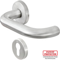 Гарнитур DOORLOCK DL 038/F-55 PZ U-form Rt нерж. сталь, универс. монтаж, розетка 55мм, шпиндель 8мм 73309