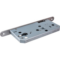 Корпус замка DOORLOCK DL401/55 PZ72 Rt нержавеющая сталь, реверсивный с запорной планкой, III класс 75310