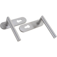Гарнитур DOORLOCK DL 040KP/F PZ72 L-form Rt нерж. сталь, на короткой накладке 73304