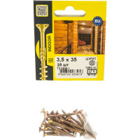 Конструкционный шуруп ЕВРОПАРТНЕР для дерева с фрезой потай ж/п Torx 15, 3.5х35 25шт T2 0639 1