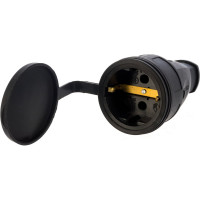 Переносная розетка SVET РА 16-005 УХЛ3, каучук, с крышкой SV0303-0005