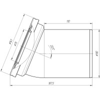 Фановая труба для унитаза АНИ Пласт 110 мм, 22,5 гр., пластиковая труба W2220 025-0393