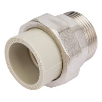 Комбинированная муфта VALFEX PP-R серая, разъем 32х1 1/4 дюйма НР 10156132Г 127-0349