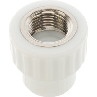 Комбинированная муфта VALFEX PP-R белая, 20х1/2 дюйма ВР 10129020 127-0232