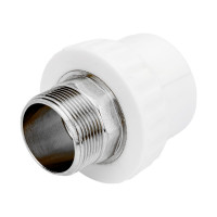 Комбинированная муфта VALFEX PP-R белая, под ключ 50х1 1/2 дюйма НР 10135050 127-0253