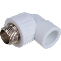 Комбинированный угольник VALFEX PP-R белый, 20х1/2 дюйма НР 10126020 127-0592