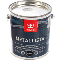 Краска TIKKURILA METALLISTA по ржавчине 3 в 1, глянцевая, черный 2,5л 700011712 203647