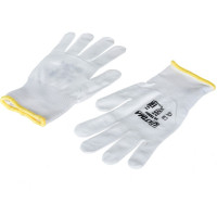 Нейлоновые перчатки без покрытия ULTIMA белые ULT620U/M