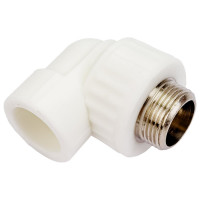 Комбинированный угольник VALFEX PP-R белый, 25х3/4 дюйма НР 10126025 127-0595