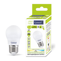 Светодиодная лампа General Lighting Systems Шарик G45F-8W-E27-640200