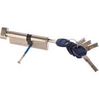 Цилиндр DOORLOCK V K2300AB N серия Variant, никелированный, 40xK50 мм, кл/пов. кнопка, 5 перф.ключей 79096