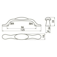 Ручка-скоба Brante FF Н0032429 96мм под мрамор 606522