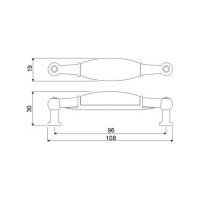 Ручка-скоба Brante FF Н0035426 96 мм. золотой орнамент 606527