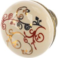 Ручка-кнопка Brante FF Н0033430 коричневый орнамент 606525