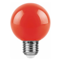 Светодиодная лампа FERON 3W 230V E27 красный, LB-371 25905