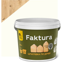 Акриловая шпаклевка по дереву FAKTURA водостойкая, для наружных и внутренних работ, цвет белый 0,8 кг О02557