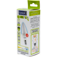 Лампа светодиодная General Lighting Systems GLDEN-CF-7-230-E14-6500, 7Вт, 570Лм, 230В, цоколь E14, колба CF (свеча), 6500К - холодный белый свет 638100