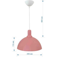 Декоративный подвесной светильник APEYRON металлический, Е27 15Вт, 220В, розовый 12-104