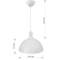 Декоративный подвесной светильник APEYRON металлический, Е27 15Вт, 220В, белый 12-101