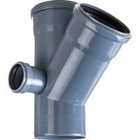 Канализационная крестовина RTP с выходом вперед на 45 градусов, 110/110/50 36537