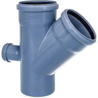 Канализационная одноплоскостная крестовина 110/110/50, 45 градусов, серый 19203