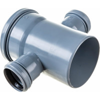 Канализационная одноплоскостная крестовина 110/50/50, 87 градусов, серый 36481