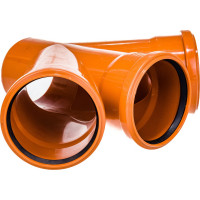 Одноплоскостная крестовина наружной канализации RTP 110/110/110, 45 градусов 36550