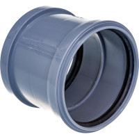 Канализационная соединительная муфта RTP с перегородкой, 110 мм, серая 36712