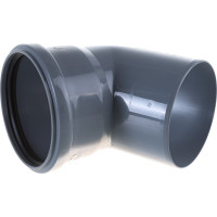 Канализационный отвод RTP 110 мм, 67 градусов, серый 36672