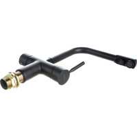 Смеситель для кухонной мойки Haiba латунь, с подключением к фильтру с питьевой водой, высокий излив, черный HB70088-7