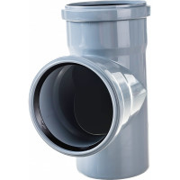 Канализационный тройник RTP D 110х110 мм, 87 град, серый 36574