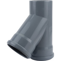 Канализационный тройник RTP D 110х110 мм, 45 град, серый 36575