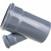 Канализационный тройник RTP D 110х50 мм, 45 град, серый 36573