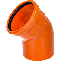 Отвод наружной канализации RTP 110 мм, 45 градусов 36655