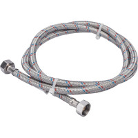 Подводка для воды СТМ сталь, 1/2", гайка-гайка, 200 cм CWFHF200