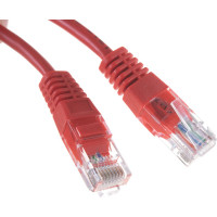 Шнур NETLAN U/UTP 4 пары, категория 5e, PVC, красный, 2м, 10шт. EC-PC4UD55B-BC-PVC-020-RD-10