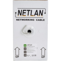 Кабель NETLAN U/UTP 4 пары, категория 5e, внутренний, PVC, серый, 305м CCA-UU004-5E-PVC-GY