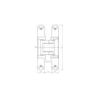 Скрытая петля SIMONSWERK Tectus TE 541 3D FVZ F1 полиэфирное покрытие под матовый хром, вес полотна до 100 кг 67575