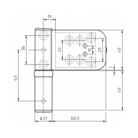 Петля SIMONSWERK SIKU 3D Serie K 4045 RAL 9016 белая, для дверей из PVC, вес полотна до 80 кг, фальц 15-19 мм 67520