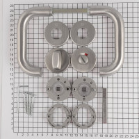 Объектный гарнитур НОРРЕ Е138Z/42KV/42KVS RW Paris WC F69 нержавеющая сталь матовая, Schnellstift, А=37-42мм, шток 8мм, 65741