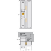 Оконный замок ABUS FTS 88 W белый C/DFNLI 64447